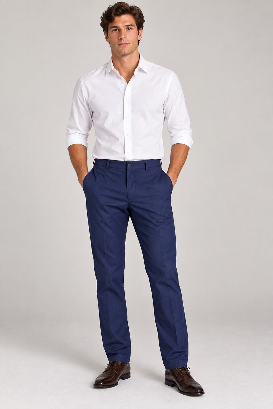Lauren Ralph Lauren Men’s Dress Pants 38x32 Blue Stretch Flat Front Trousers